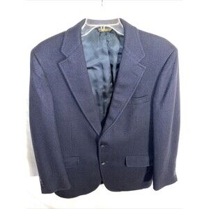 Unbranded Cashmere Blazer Men’s Size 41R Blue 2 Button Long Sleeve